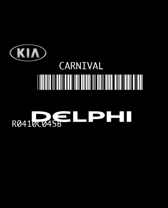 DELPHI DDCR CR-U R0410C045B 80968A KIA CARNIVAL 2.9 CRDI 144HP 39102-4X520 391024X520 C7F42FA1