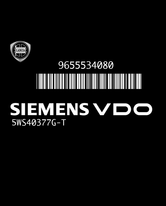 SIEMENS VDO SID803A 5WS40377G-T LANCIA PHEDRA 2.0 JTD 120HP HW 9655534080 SW 9663862980 PO30052000000