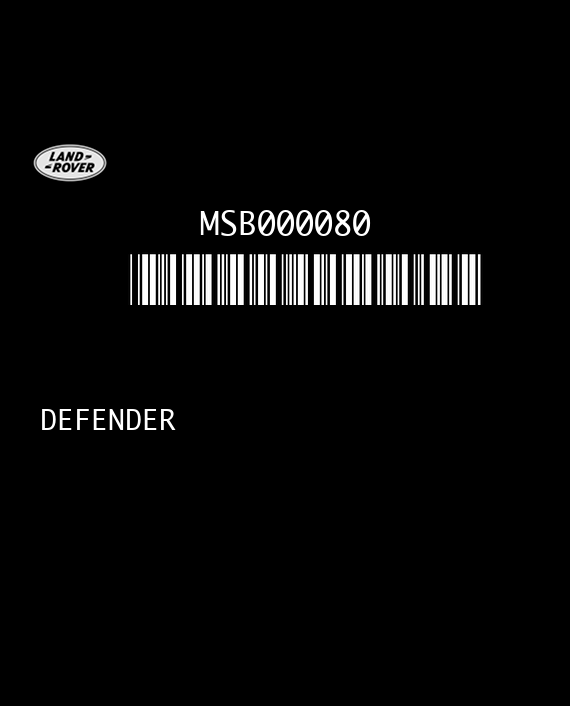 MOTOROLA A0016 LAND ROVER DEFENDER 2.5 TD5 122HP MSB000080