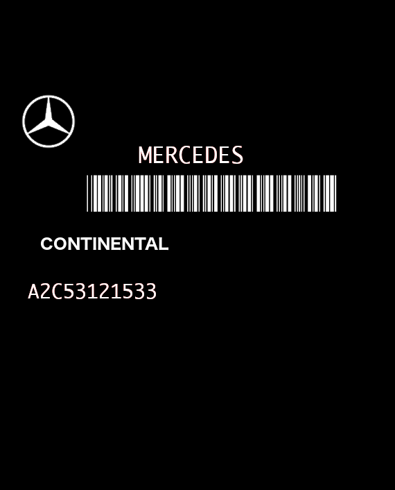 CONTINENTAL A2C53121533 MERCEDES A1645400162 HW A1645403362 SW A1644420027