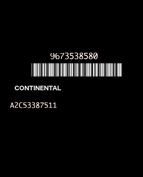 CONTINENTAL A2C53387511 CITROEN C4 PICASSO 9673538580