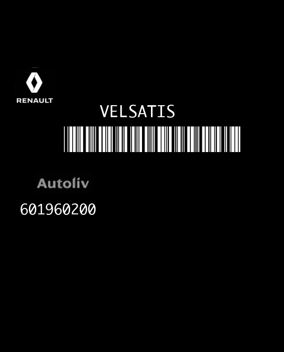 AUTOLIV 601960200 RENAULT VELSATIS 8200241277 AB EEPROM 95080