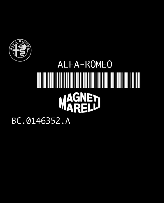 MAGNETI MARELLI 8GMK.F3 BC.0146352.A ALFA-ROMEO GIULIETTA 1.4 TCT 170HP 52032659 K540PC62