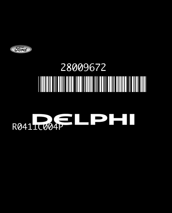 DELPHI E2U9A R0411C004P 28009672 FORD FOCUS 1.8 TDCI 115HP 3M51-12A650-LC C5EDF18PEA