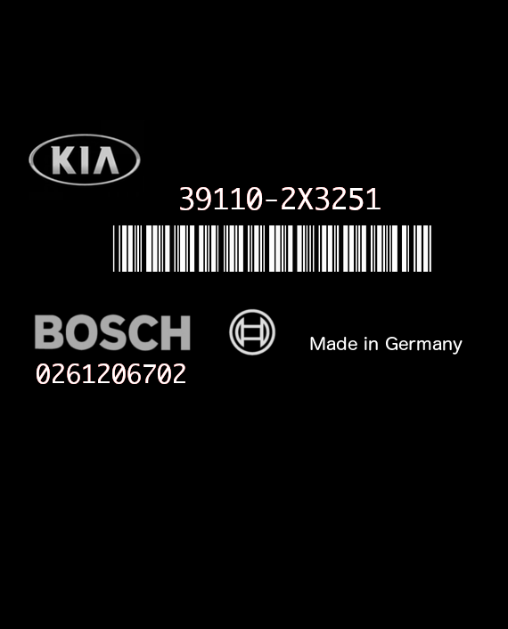 BOSCH M7.9.1 0261206702 KIA SHUMA 1.6 102HP 39110-2X3251 391102X3251 1268301775 SDFLA6DD - 1037360468
