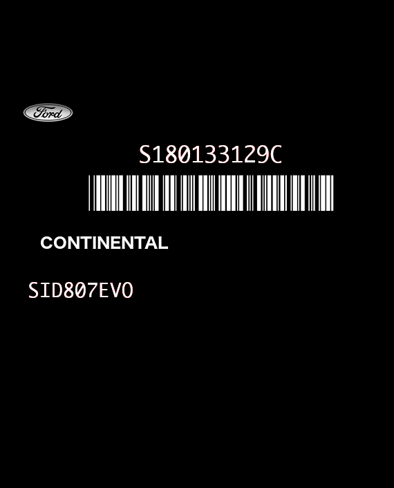 CONTINENTAL SID807EVO S180133129C FORD TRANSIT CONNECT 1.6 TDCI 115HP DV61-12A650-BGE FRD50D4000000