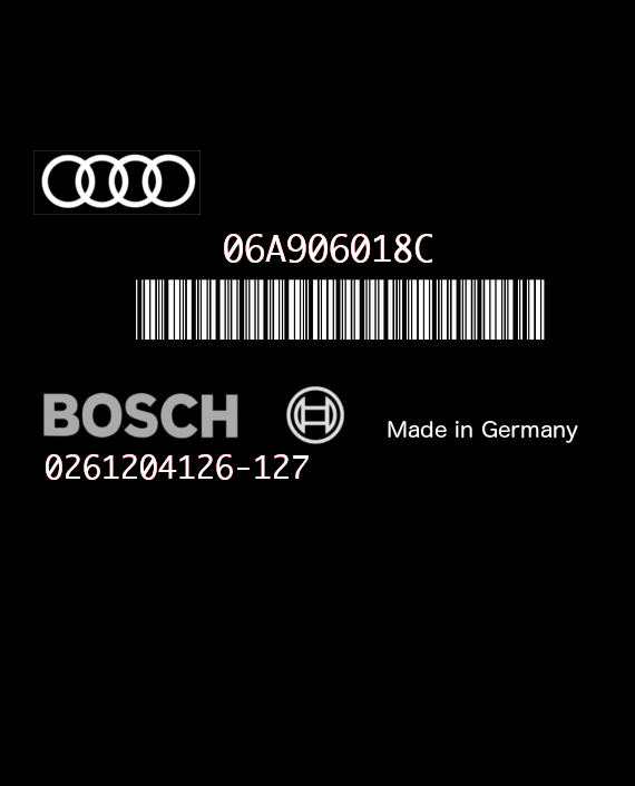 BOSCH M3.8.2 0261204126-127 AUDI A3 1.8T 150HP 06A906018C