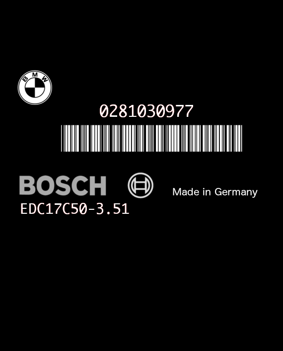 BOSCH EDC17C50-3.51 0281030977 BMW F20 118D 2.0D 143HP 8579479 1037538408