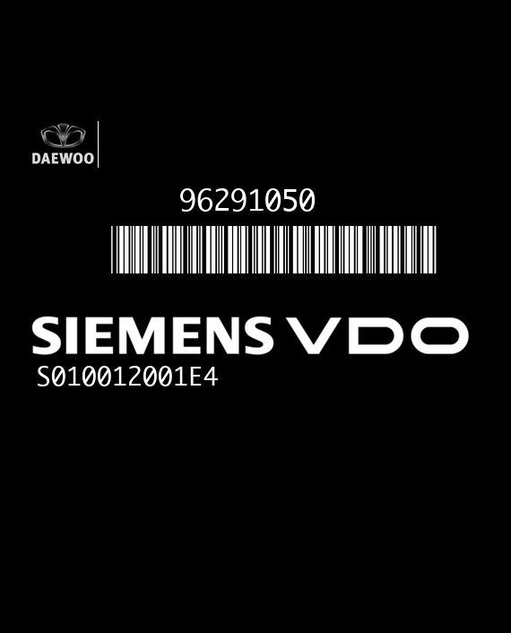 SIEMENS-KEMSCO D3 S010012001E4 DAEWOO MATIZ 1.4 96291050 5U