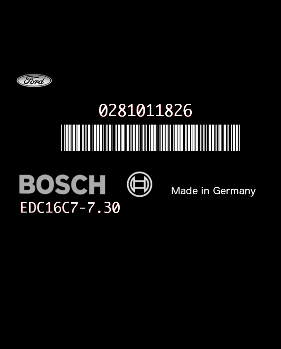 BOSCH EDC16C7-7.30 0281011826 FORD RANGER 2.5 TDCI 143HP WLAS18881D 1037500027