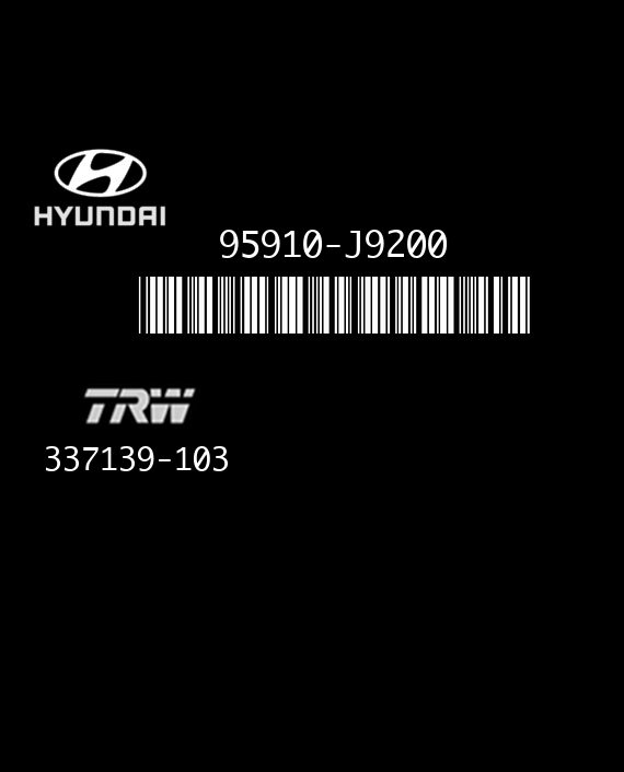 TRW 337139-103 HYUNDAI KONA 95910-J9200 EEPROM 25LC256
