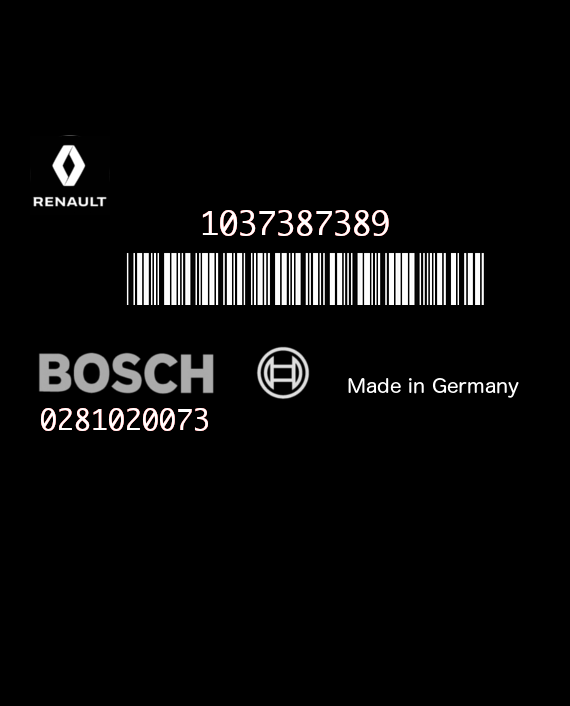 BOSCH DCU15D2 0281020073 RENAULT 1037387389