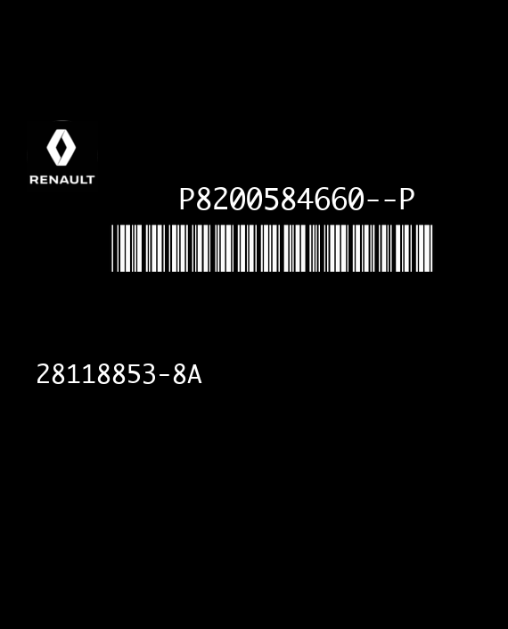 SAGEM UCH-N1 28118853-8A RENAULT KANGOO P8200584660--P V6.7