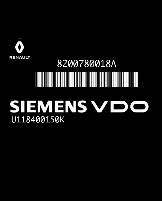 SIEMENS UCH N2 LIGHT INT U118400150K RENAULT MEGANE II SCENIC 8200780018A