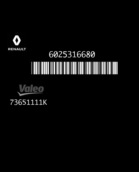 VALEO UCH BII B2 73651111K RENAULT ESPACE III 6025316680