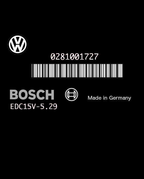 BOSCH EDC15V-5.29 0281001727 VOLKSWAGEN PASSAT 1.9 TDI 90HP 038906018N