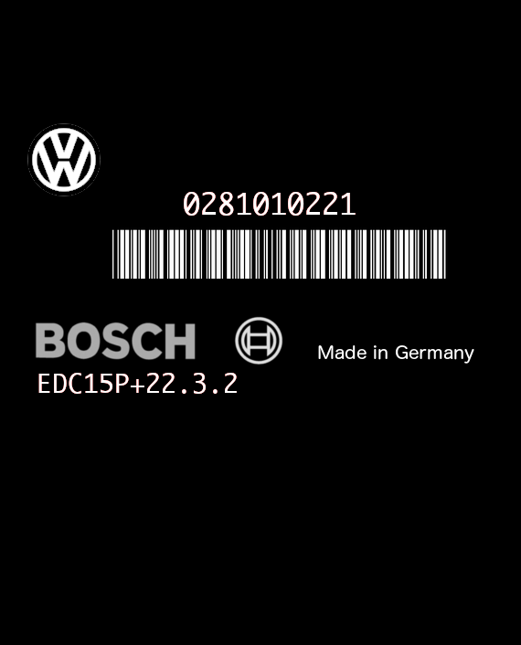BOSCH EDC15P+22.3.2 0281010221 VOLKSWAGEN SHARAN SEAT ALHAMBRA FORD GALAXY 1.9 TDI 115HP 038906019BF 1037354463