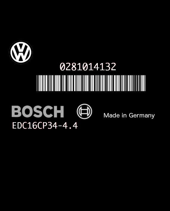 BOSCH EDC16CP34-4.4 0281014132 VOLKSWAGEN CRAFTER 2.5 TDI 136HP 074906032BA 1037503935