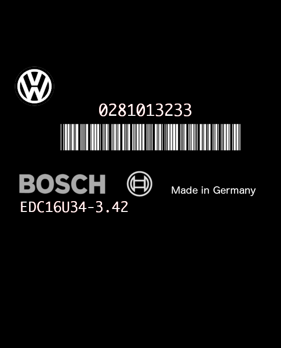 BOSCH EDC16U34-3.42 0281013233 VOLKSWAGEN GOLF V 1.9 TDI 105HP 03G906021KQ 1037379744