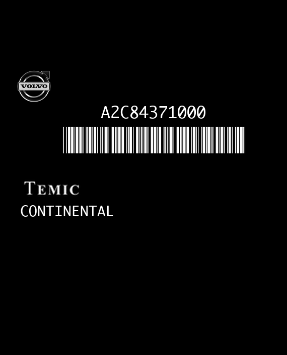 TEMIC CONTINENTAL A2C84371000 VOLVO C30 S40 V50 31334738 EEPROM MC9S12DG128