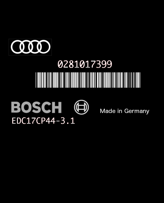 BOSCH EDC17CP44-3.1 0281017399 AUDI A6 3.0 TDI 204HP 4G0907401 4G0907311B 1037518172-0002