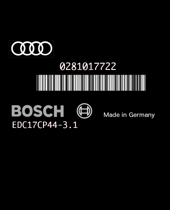 BOSCH EDC17CP44-3.1 0281017722 AUDI A7 3.0 TDI 245HP 4G0907401 4G0907401F 1037513666-0002
