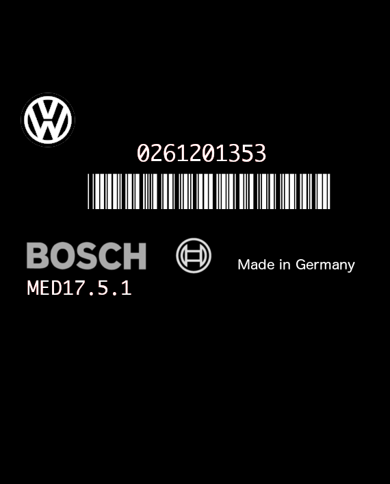 BOSCH MED17.5.1 0261201353 VOLKSWAGEN GOLF V 1.4 TSI 170HP 03C906032 03C906032A 1037506708-9975