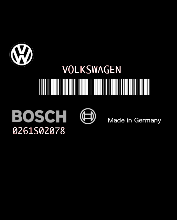 BOSCH MED9.1 0261S02078 VOLKSWAGEN GOLF V 2.0 GTI TFSI 200HP 1K0907115 1037387570-0070