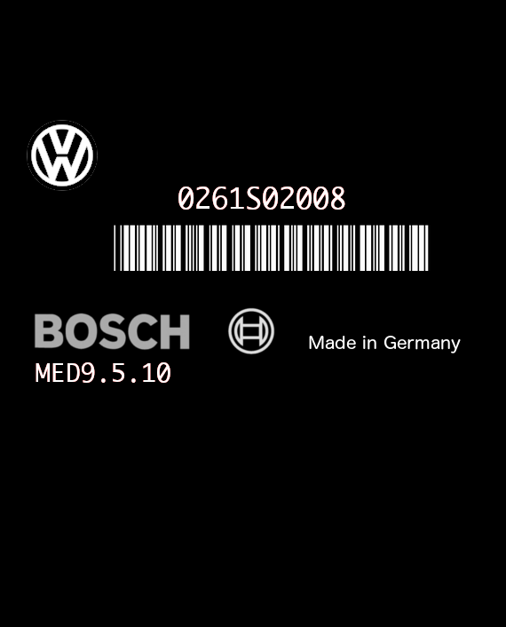 BOSCH MED9.5.10 0261S02008 VOLKSWAGEN GOLF V 1.6 FSI 115HP 03C997056M 03C906056B 1037382138-9265