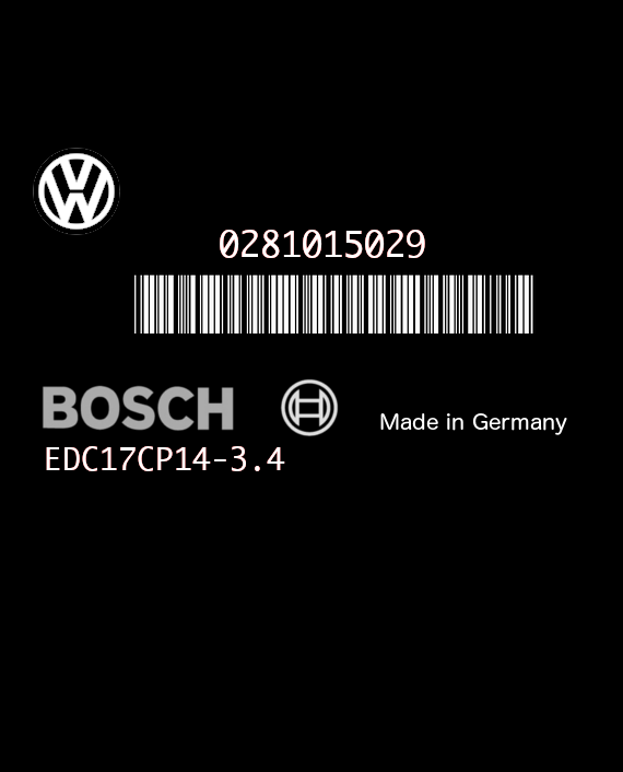 BOSCH EDC17CP14-3.4 0281015029 VOLKSWAGEN PASSAT VI 2.0 TDI 140HP 03L907309 03L906022BL 1037507677-6221