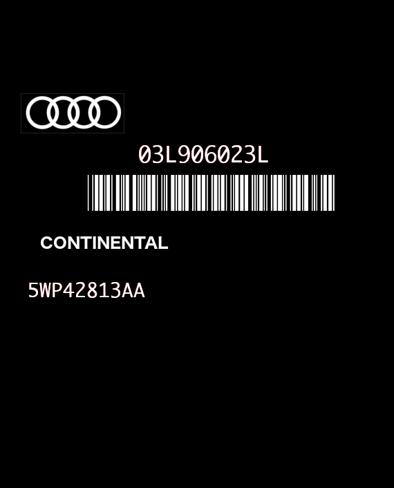 CONTINENTAL SIMOS PCR2.1 5WP42813AA AUDI A3 1.6 TDI 105HP 03L906023L 03L906023M SM2G0P2000000-9979