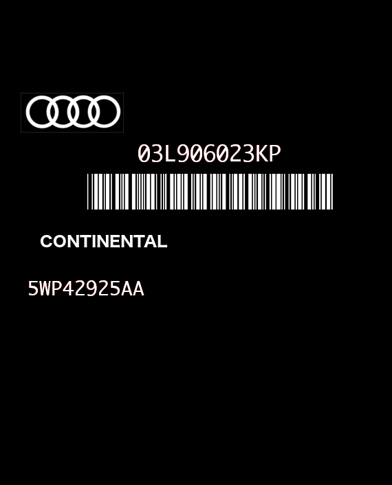 CONTINENTAL SIMOS PCR2.1 5WP42925AA AUDI A1 1.6 TDI 105HP 03L906023KP SM2G0P2000000-9978