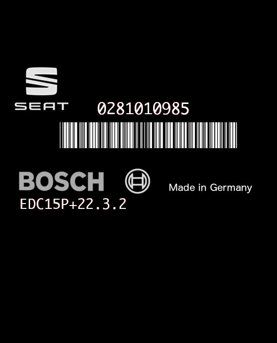 BOSCH EDC15P+22.3.2 0281010985 SEAT LEON I TOLEDO II 1.9 TDI FR 150HP 038906019HK 1037363170-1492