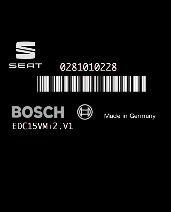 BOSCH EDC15VM+2.V1 0281010228 SEAT LEON I TOLEDO II 1.9 TDI 90HP 038906012BS 1037352278-2804
