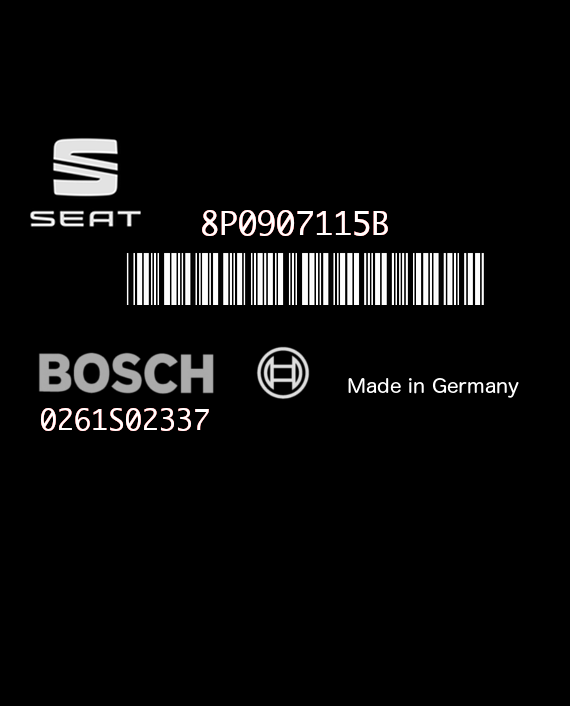 BOSCH MED9.1 0261S02337 SEAT LEON II 2.0 TFSI 241HP 8P0907115B 1P0907115C 1037386637-0020