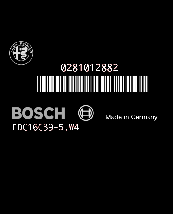 BOSCH EDC16C39-5.W4 0281012882 ALFA ROMEO 147 1.9 JTD 120HP 51806557 1037386722-3445