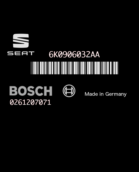 BOSCH ME7.5 0261207071 SEAT CORDOBA I IBIZA II 1.8T CUPRA 155HP 6K0906032AA 1037354562-0002