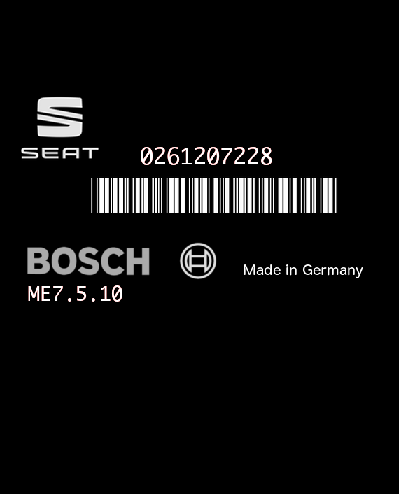 BOSCH ME7.5.10 0261207228 SEAT CORDOBA I IBIZA II 1.4i 60HP 6K0906032AC 1037360309-4192