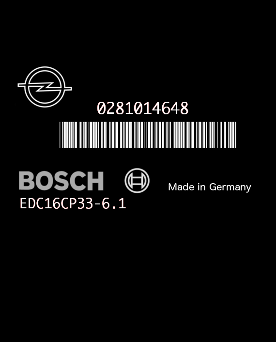 BOSCH EDC16CP33-6.1 0281014648 OPEL VIVARO I 2.0 DCI 8200666516 8200823728 1037390530-8200834057