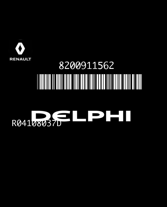 DELPHI TRW DCM1.2 R04108037D 81400A RENAULT KANGOO I 1.5 DCI 70HP 8200911562 8200767242 EEPROM 95160