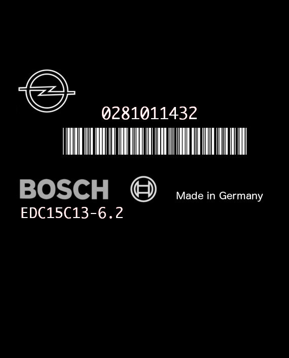 BOSCH EDC15C13-6.2 0281011432 OPEL MOVANO I 2.5 DCI 115HP 8200311550 8200311553 1037368929-7007