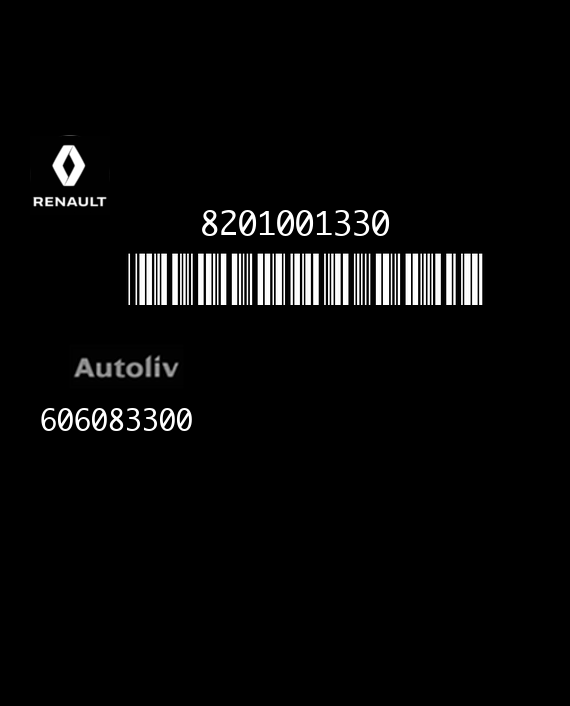 AUTOLIV ACU3 606083300 RENAULT KANGOO I 8201001330 AE EEPROM 95080