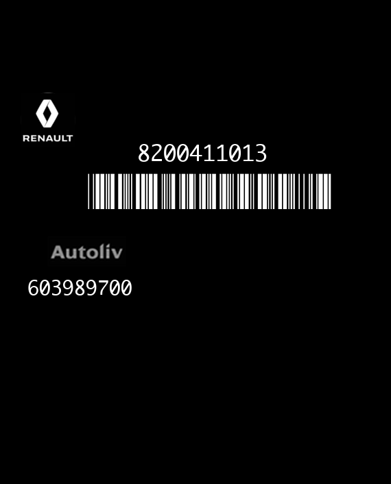 AUTOLIV ACU4 603989700 RENAULT SCENIC II 8200411013 AA EEPROM 95160