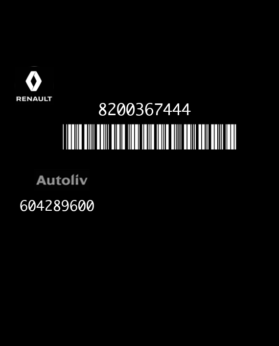 AUTOLIV ACU4 604289600 RENAULT MEGANE II 8200367444 AC EEPROM 95160
