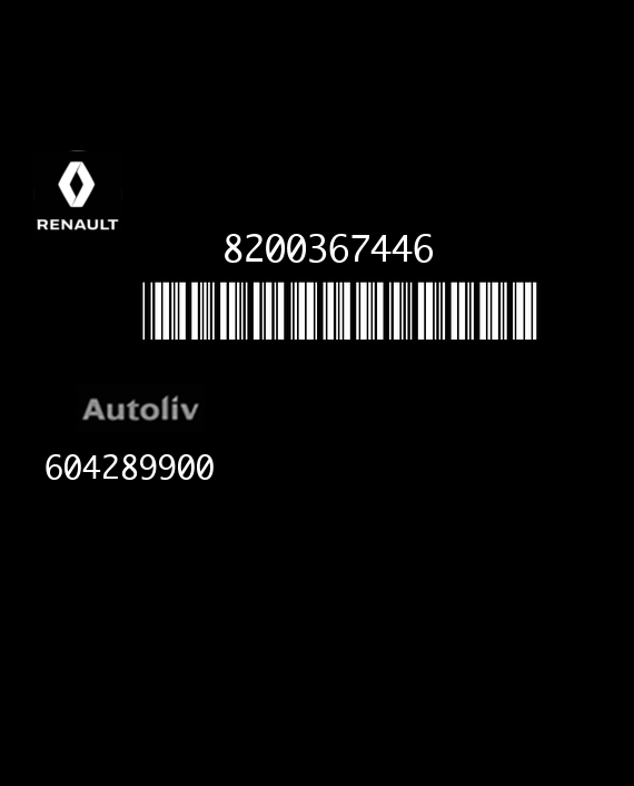 AUTOLIV ACU4 604289900 RENAULT MEGANE II 8200367446 AC EEPROM 95160