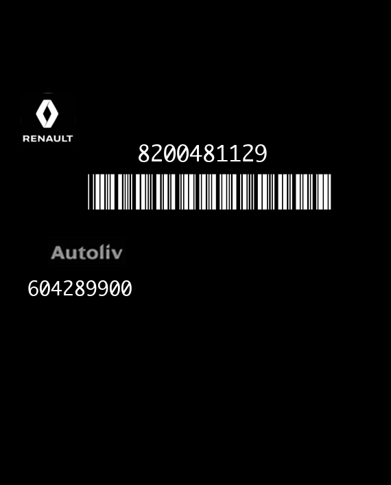 AUTOLIV ACU4 604289900 RENAULT MEGANE II 8200481129 AA EEPROM 95160