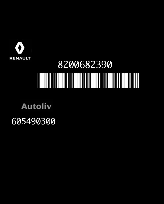AUTOLIV ACU4 605490300 RENAULT MEGANE II 8200682390 AF