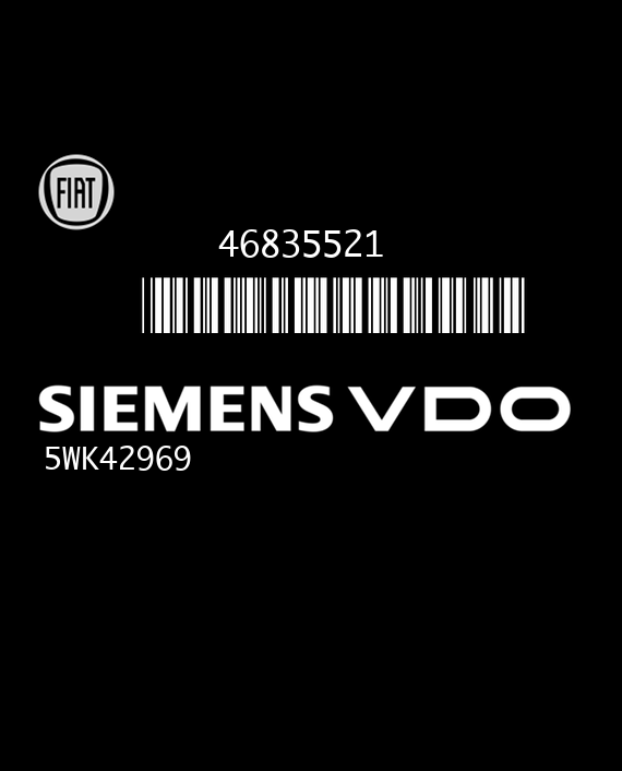 SIEMENS VDO 5WK42969 FIAT STILO 46835521 EEPROM 95080