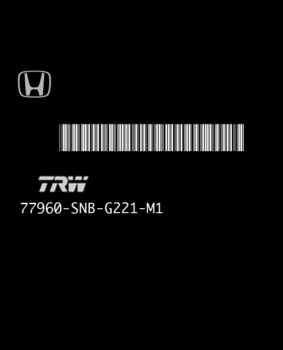 TRW HONDA CIVIC 77960-SNB-G221-M1