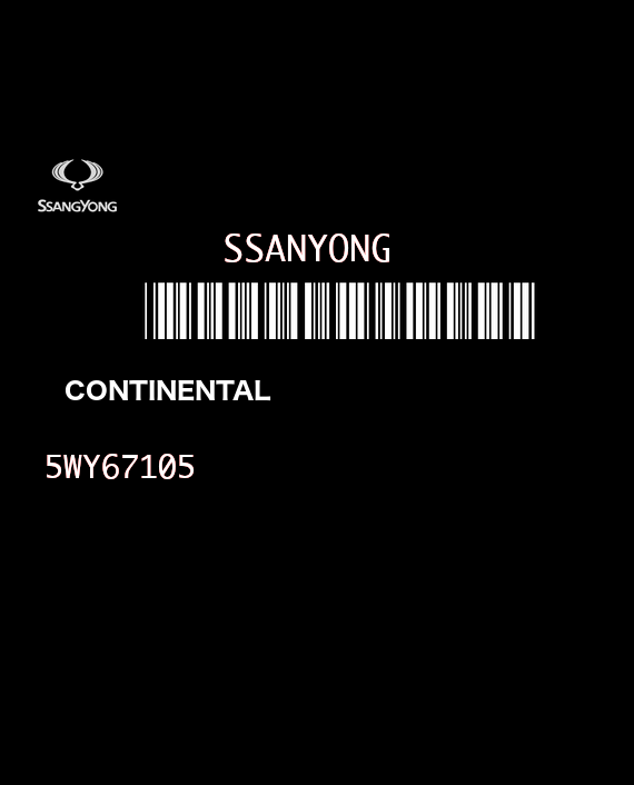 CONTINENTAL 5WY67105 SSANYONG ACTYON KORANDO 86250-34180 EEPROM 95160